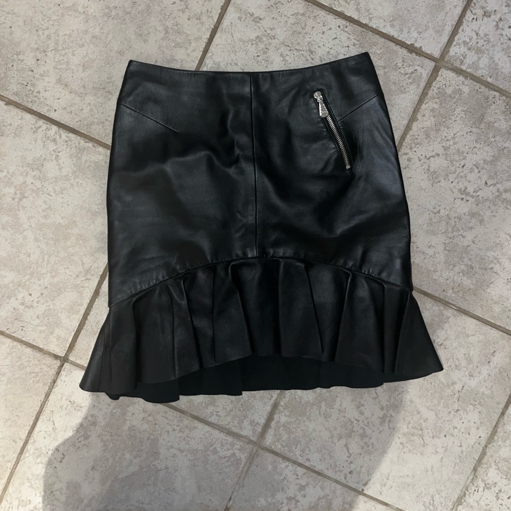 Alexander McQueen Leather Skirt (size small- 40 Italian)